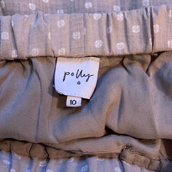 Polly taupe gray skirt w ruffle hem NWOT 10 - Picture 7 of 7